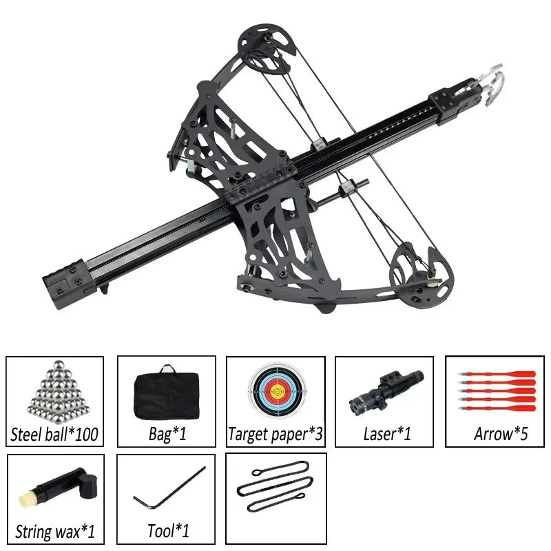 Professional Toy Adjustable Compound Bow Dual-Purpose | Arrows/Steel Balls High Precision Hunting Archery Gear & Target Practice