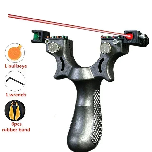 Sport Slingshot with Level & Night Light – Flat Rubber Band, Outdoor Sport Target Practice