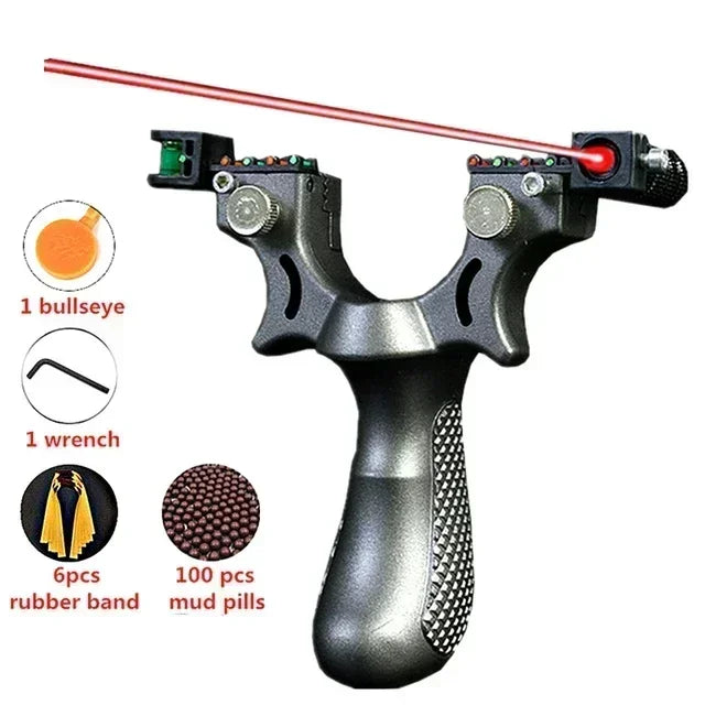 Sport Slingshot with Level & Night Light – Flat Rubber Band, Outdoor Sport Target Practice