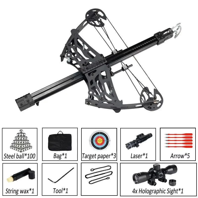 Professional Toy Adjustable Compound Bow Dual-Purpose | Arrows/Steel Balls High Precision Hunting Archery Gear & Target Practice