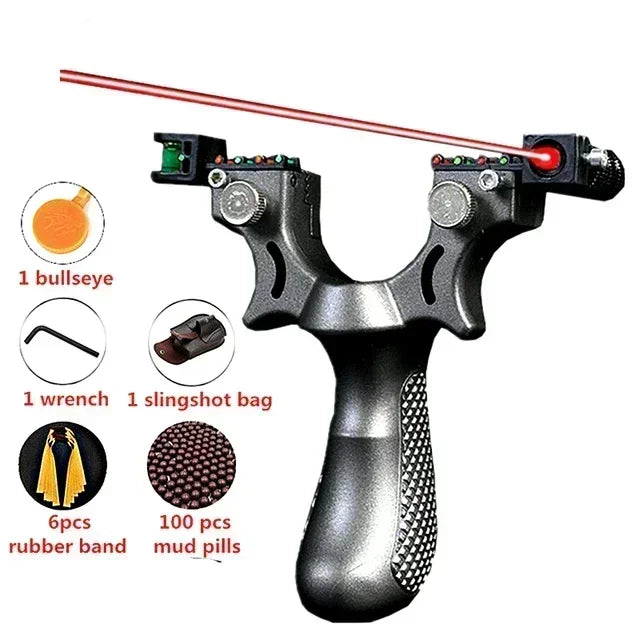 Sport Slingshot with Level & Night Light – Flat Rubber Band, Outdoor Sport Target Practice