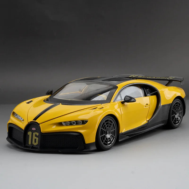 1:18 Bugatti Chiron Supercar Diecast Alloy Model Car with Sound & Light – Kids Toy