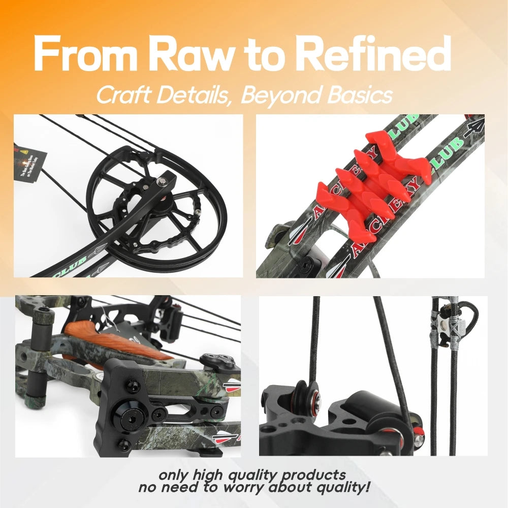 Dual-Purpose Compound Bow 30-55lbs 420FPS | Adjustable Archery Bow for Arrows & Steel Balls – Outdoor Target Practice for Adults & Beginners