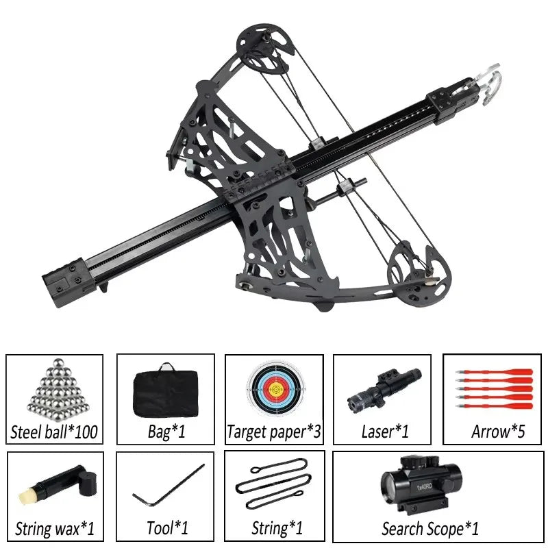 Professional Toy Adjustable Compound Bow Dual-Purpose | Arrows/Steel Balls High Precision Hunting Archery Gear & Target Practice