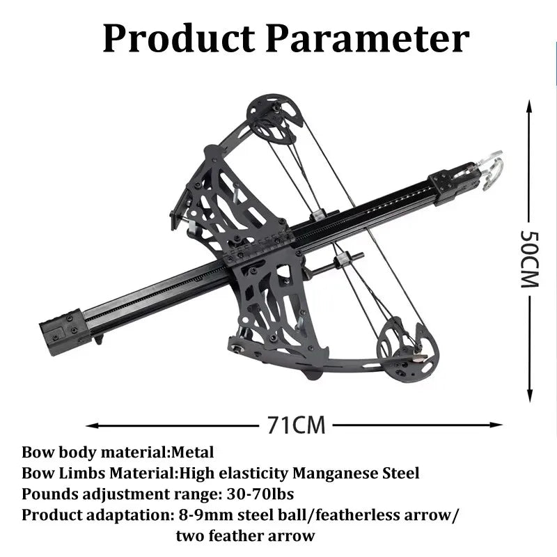 Professional Toy Adjustable Compound Bow Dual-Purpose | Arrows/Steel Balls High Precision Hunting Archery Gear & Target Practice